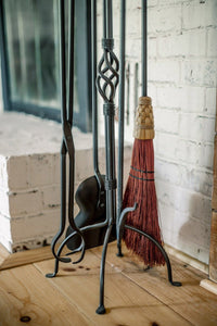 Woven Fireplace Tool Set - 5 Pc - Ozark Cabin Décor, LLC
