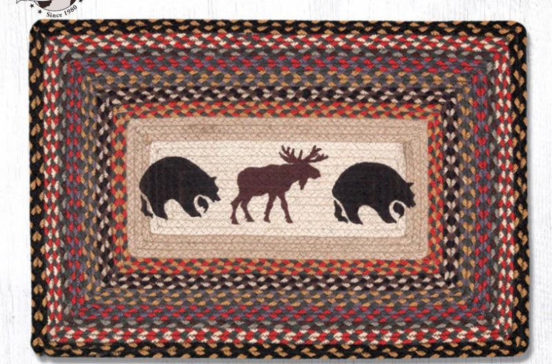 Bear/Moose Patch Printed Rug - Ozark Cabin Décor, LLC
