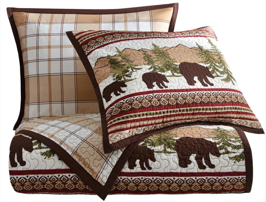 Bear Trail Reversible 3-Pc Quilt Set - Thumbnail 2