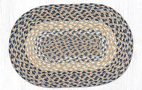 Blue/Natural Braided Jute Trivet & Swatch - Ozark Cabin Décor, LLC