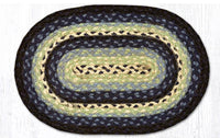 Blueberry/Cream Braided Jute Trivet & Swatch - Ozark Cabin Décor, LLC