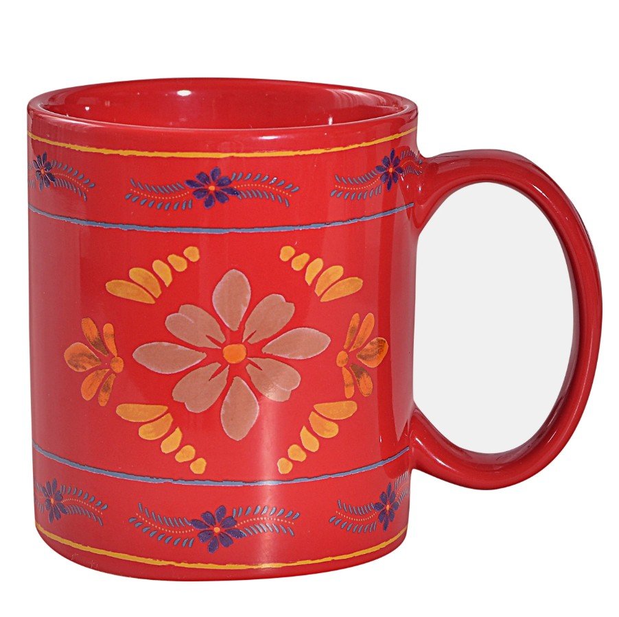 Bonita Red Mugs - Set of 8 - Ozark Cabin Décor, LLC