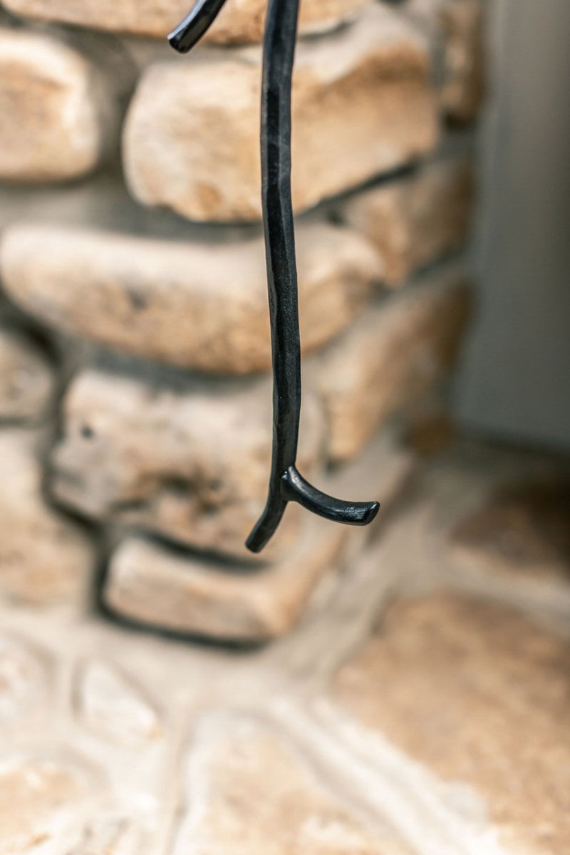 Sylamore Hand Forged Fire Poker Details - Ozark Cabin Décor, LLC