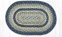 Breezy Blue/Taupe/Ivory Braided Jute Trivet & Swatch - Ozark Cabin Décor, LLC