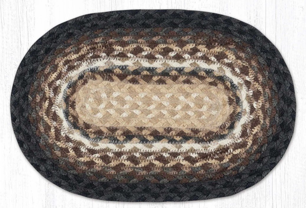 Brown/Tan/Ivory Braided Jute Trivet & Swatch - Ozark Cabin Décor, LLC