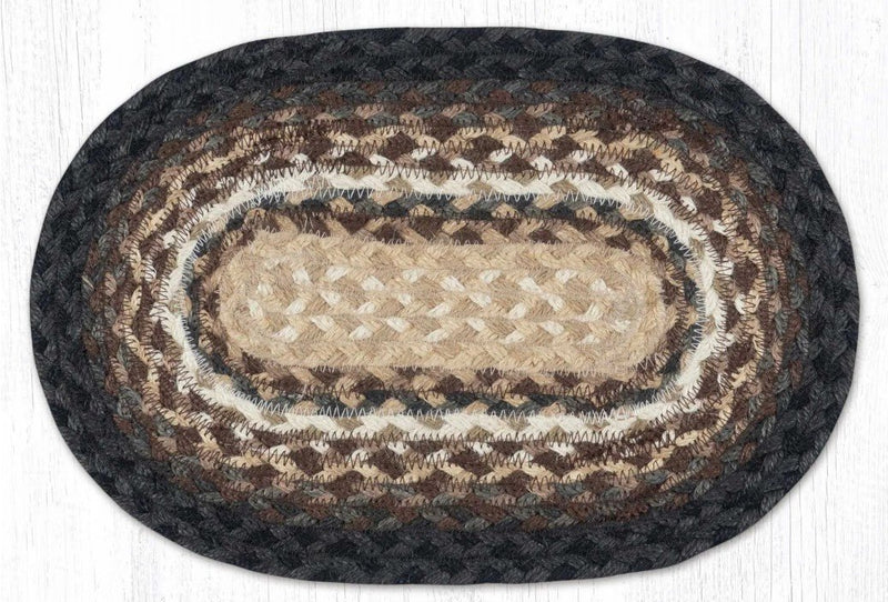 Brown/Tan/Ivory Braided Jute Trivet & Swatch - Ozark Cabin Décor, LLC