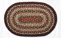 Burgundy/Mustard/Ivory Braided Jute Trivet & Swatch - Ozark Cabin Décor, LLC