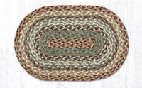 Buttermilk/Cranberry Braided Jute Trivet & Swatch - Ozark Cabin Décor, LLC