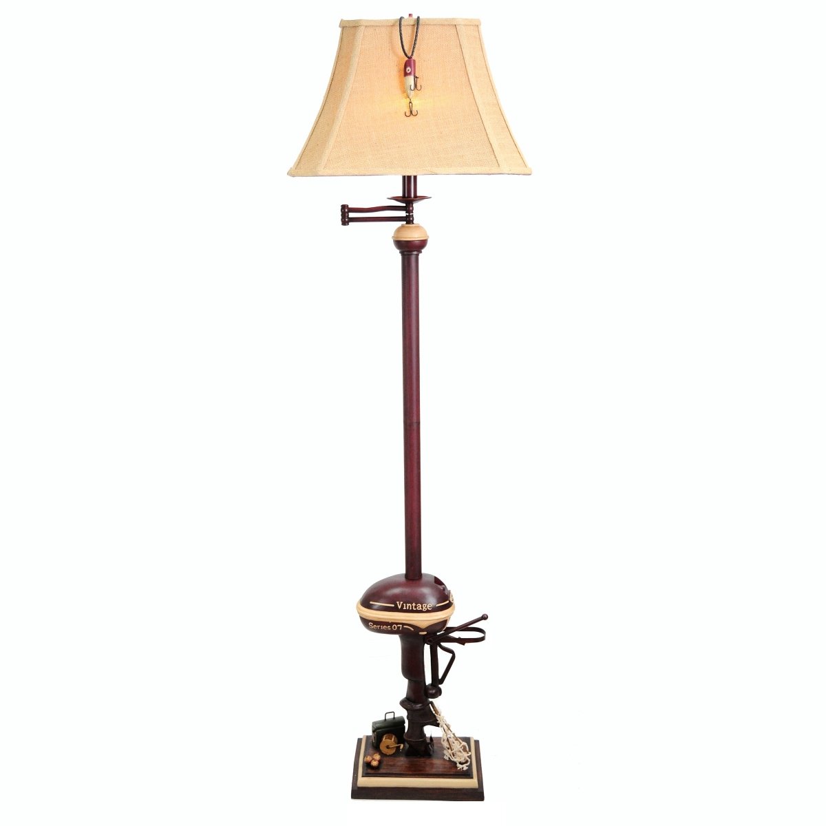 Vintage Boat Motor Floor Lamp