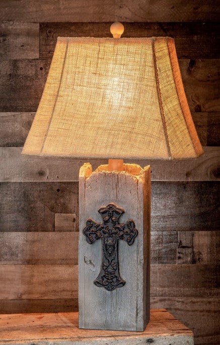 Rustic Cross Table Lamp - Thumbnail 2