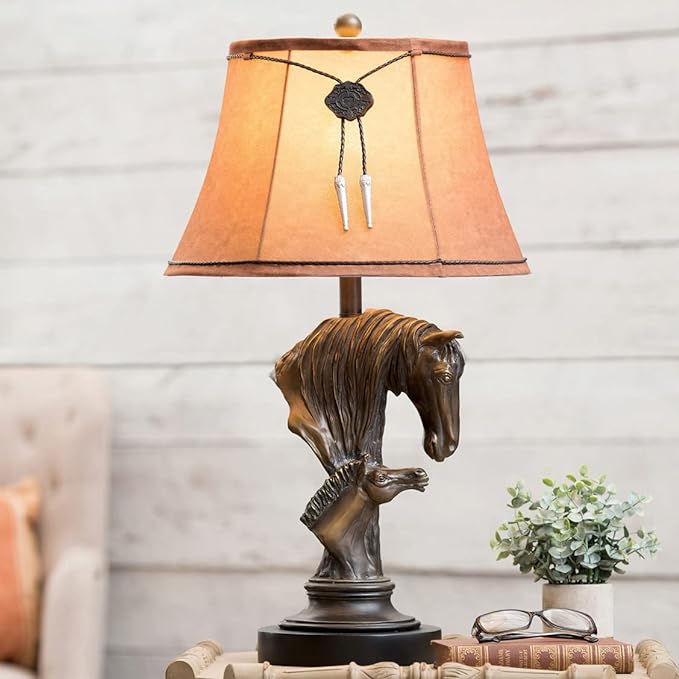 Rustic Horse & Colt Table Lamp
