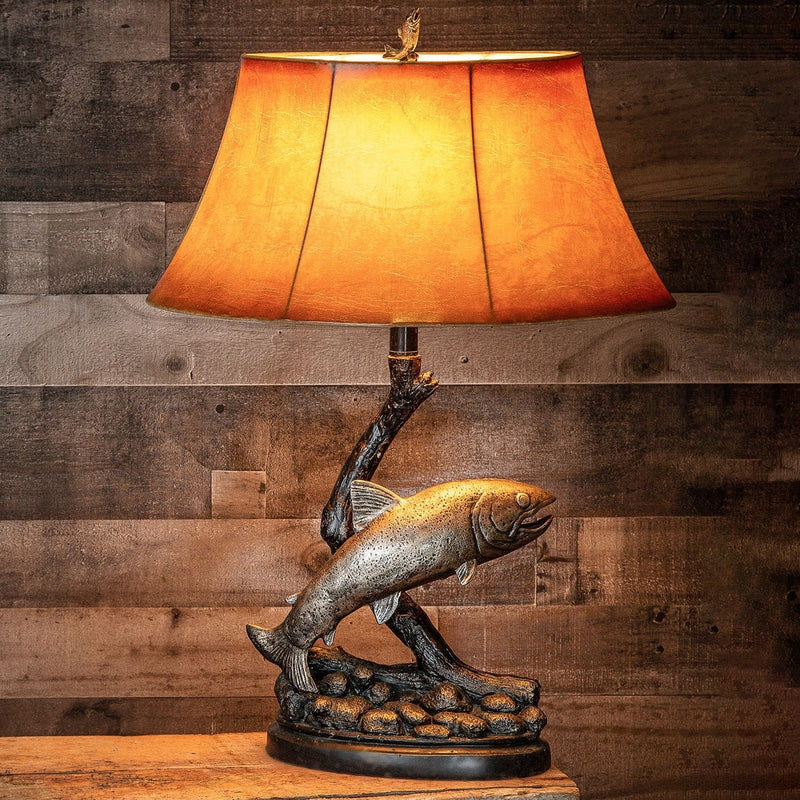 Jumping Trout Table Lamp - Ozark Cabin Décor, LLC