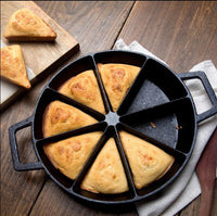 10 - in Cast Iron Wedge Cornbread Skillet - Ozark Cabin Décor, LLC