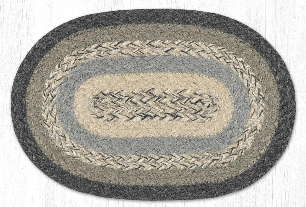 Charcoal/Gray/Ivory Braided Jute Trivet - Thumbnail 2