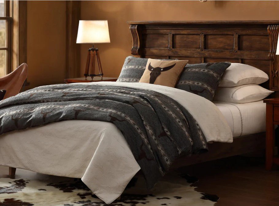 Chisholm Longhorn Bedding Set - King - Ozark Cabin Décor, LLC