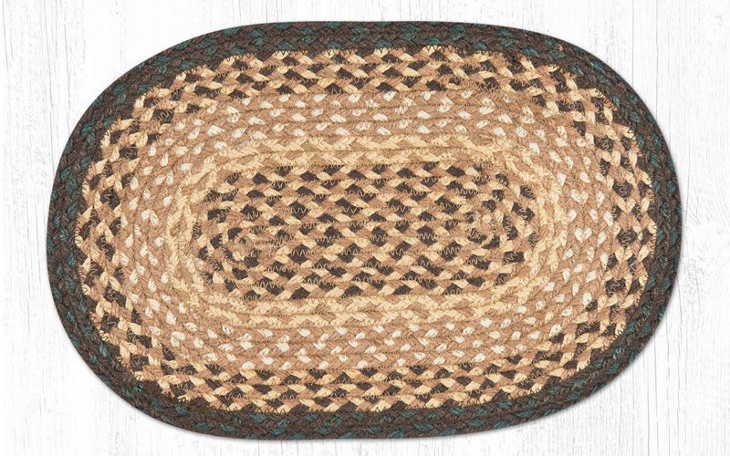 Chocolate/Natural Braided Jute Trivet & Swatch - Ozark Cabin Décor, LLC