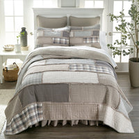 Smoky Cobblestone Quilted Bedding Collection - King - Ozark Cabin Décor, LLC