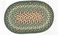 Dark Green Braided Jute Trivet & Swatch - Ozark Cabin Décor, LLC