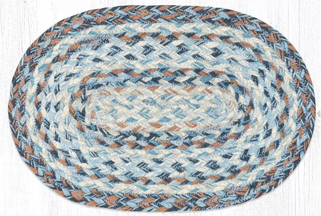 Denim 10"x15" Braided Jute Swatch