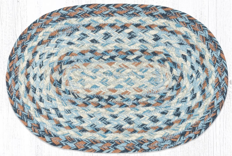 Denim 10"x15" Braided Jute Swatch