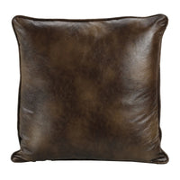 Brown Faux Leather/Suede Reversible Euro Sham