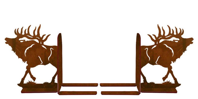 Elk Metal Art Bookend Set