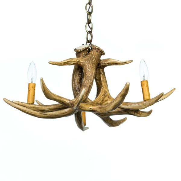 Whitetail Deer 3 Antler Cascade Chandelier - Ozark Cabin Décor, LLC