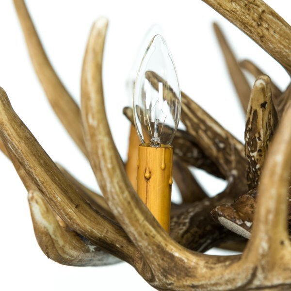 Whitetail Deer 9 Antler Cascade Chandelier - Thumbnail 4