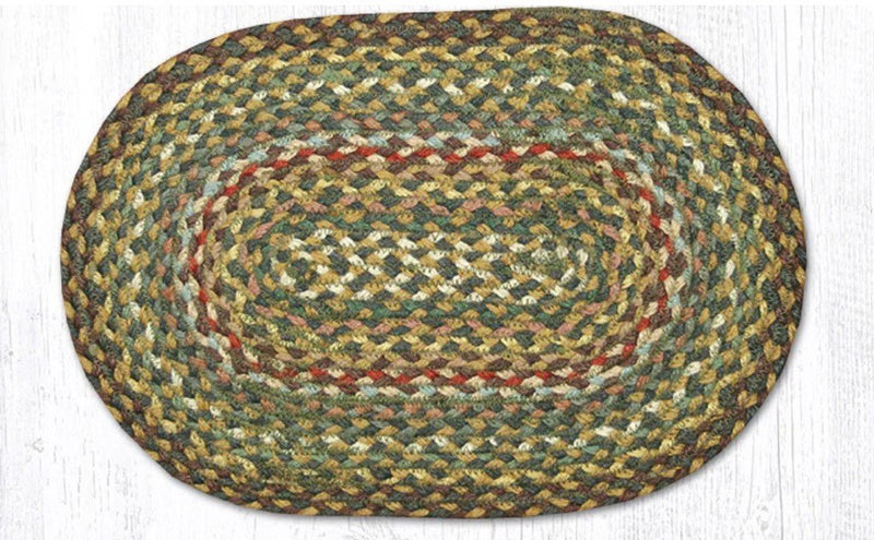 Fir/Ivory Braided Jute Trivet & Swatch - Ozark Cabin Décor, LLC