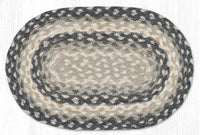 Gray/Sand/Ivory Braided Jute Trivet & Swatch - Ozark Cabin Décor, LLC
