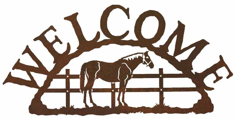 Bay Horse Welcome Sign - Ozark Cabin Décor, LLC