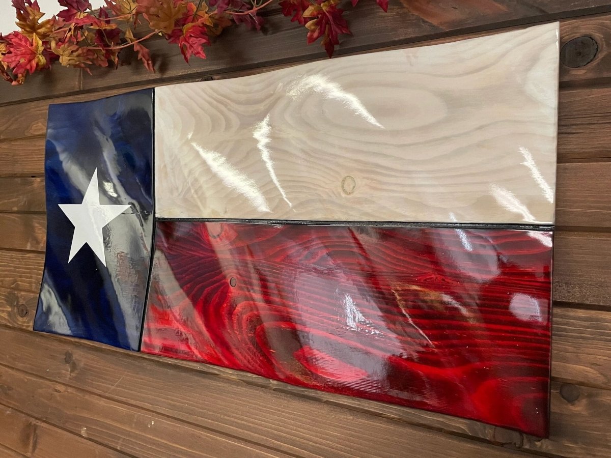 Wooden Texas Waving State Flag - Thumbnail 3