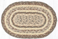 Khaki 10"x15" Braided Jute Swatch