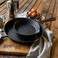 8-in and 12-in Cast Iron Skillet Set - Ozark Cabin Décor, LLC
