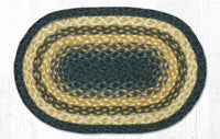 Light & Dark Blue/Mustard Braided Jute Trivet & Swatch - Ozark Cabin Décor, LLC