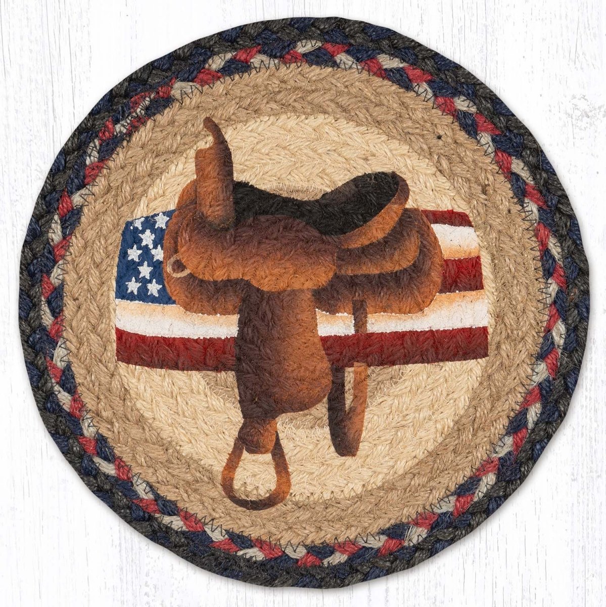 American Saddle Braided Jute Trivet