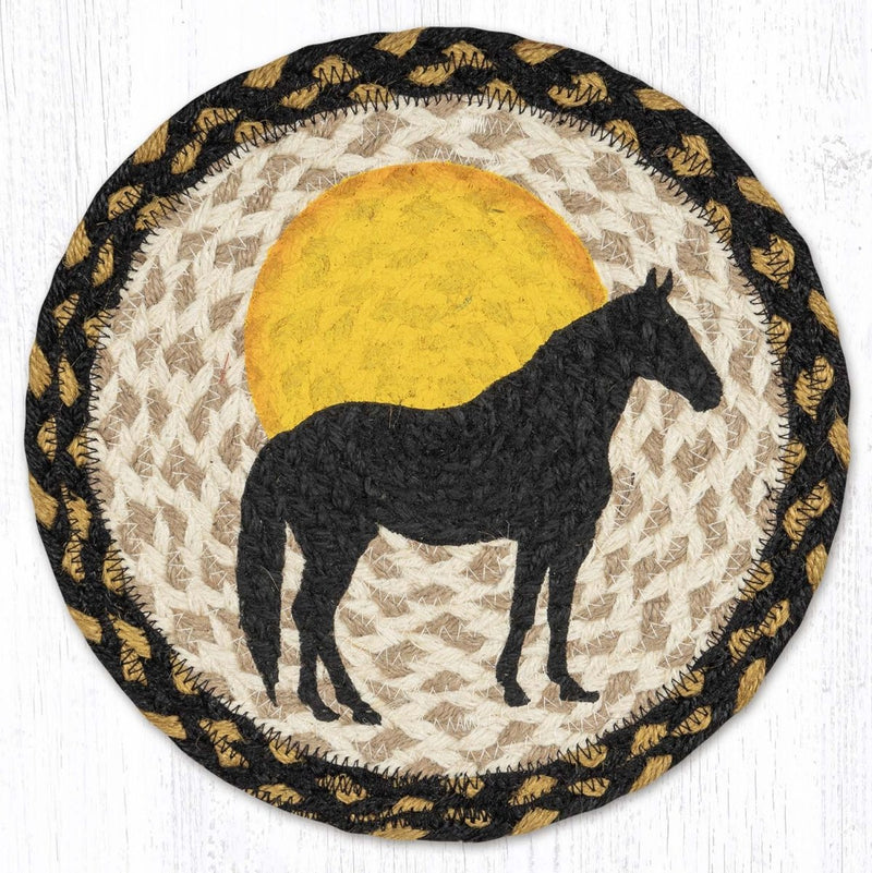 Horse Silhouette Braided Jute Trivet - Ozark Cabin Décor, LLC
