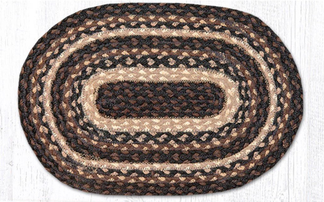 Mocha Frappuccino Braided Natural Jute Trivet & Swatch - Thumbnail 2