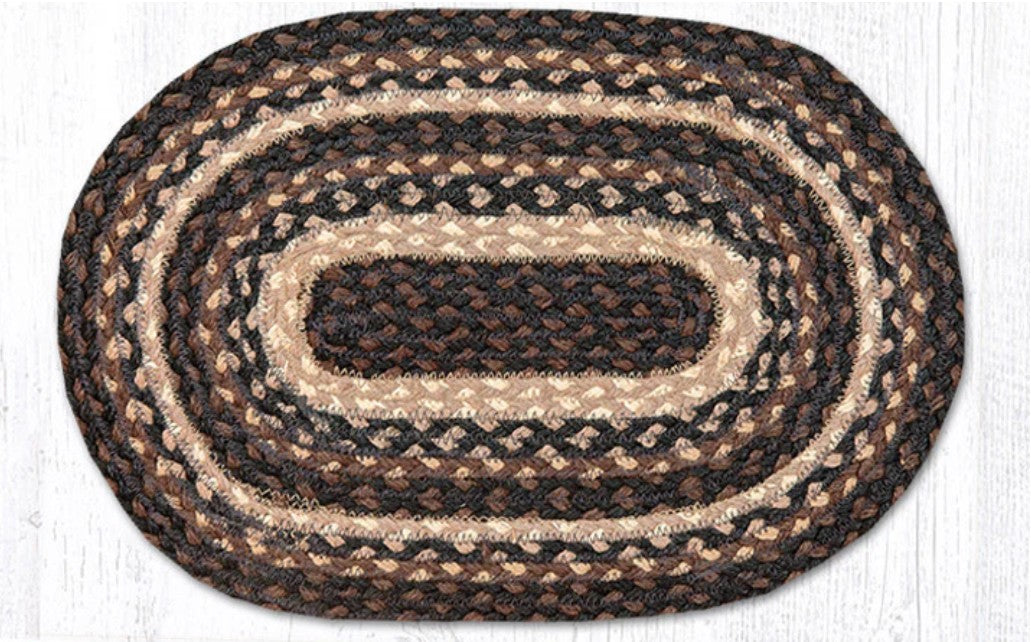 Mocha/Frappuccino 10"x15" Braided Jute Swatch