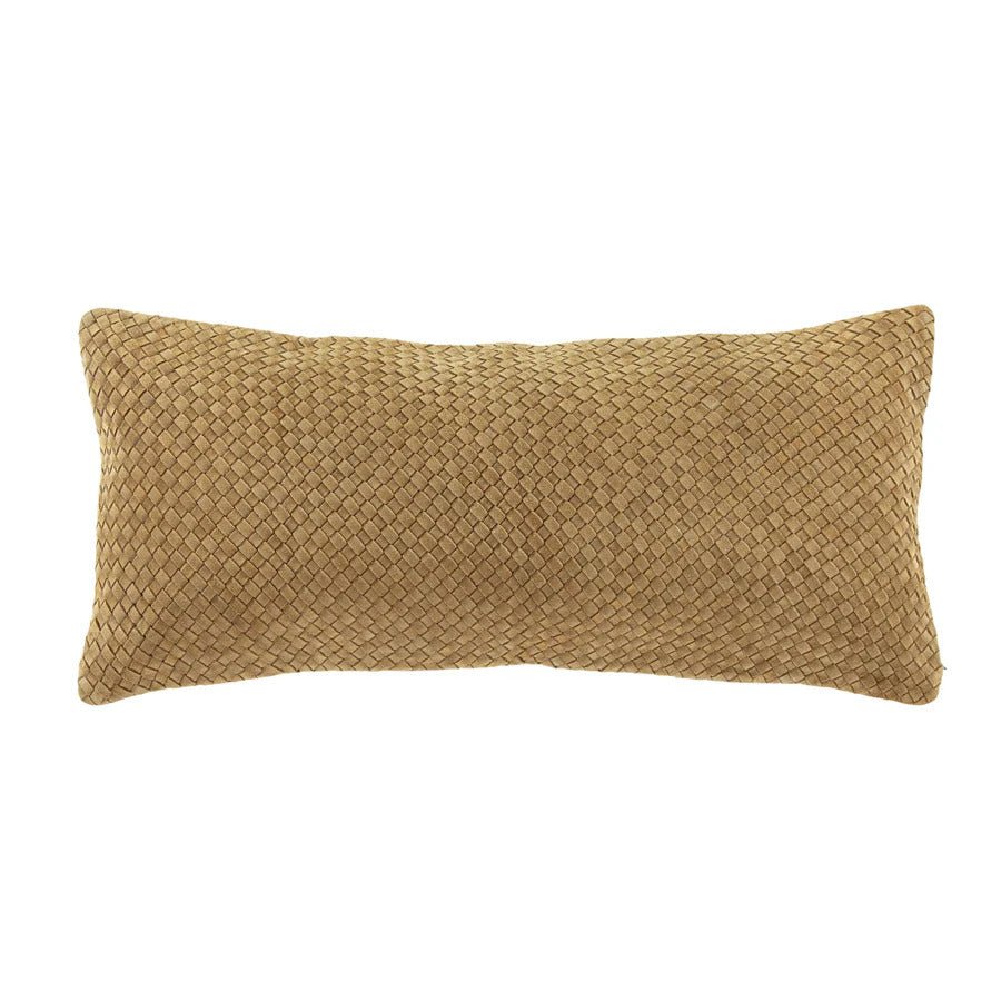 Woven Suede Lumbar Pillow - Butterscotch - Ozark Cabin Décor, LLC