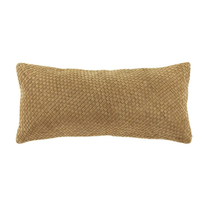 Woven Suede Lumbar Pillow - Butterscotch - Ozark Cabin Décor, LLC