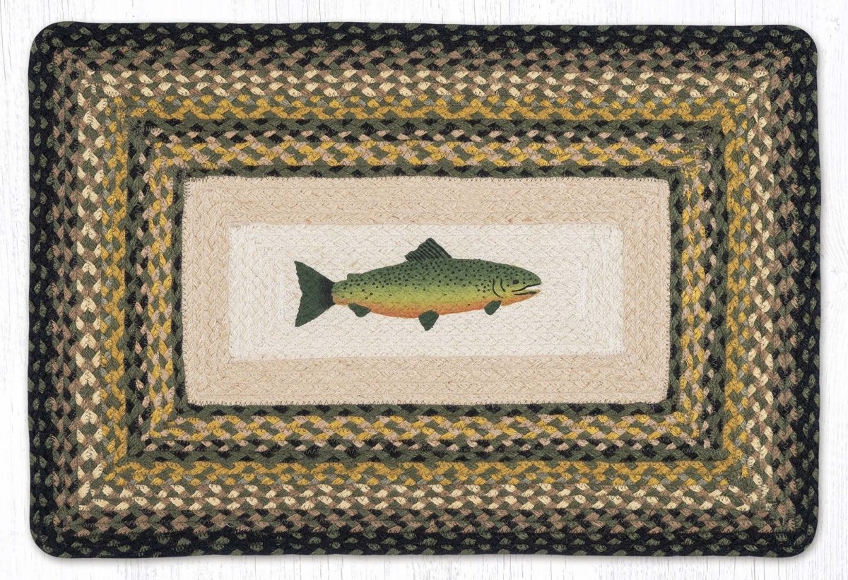 Fish Patch Printed Rug - Ozark Cabin Décor, LLC