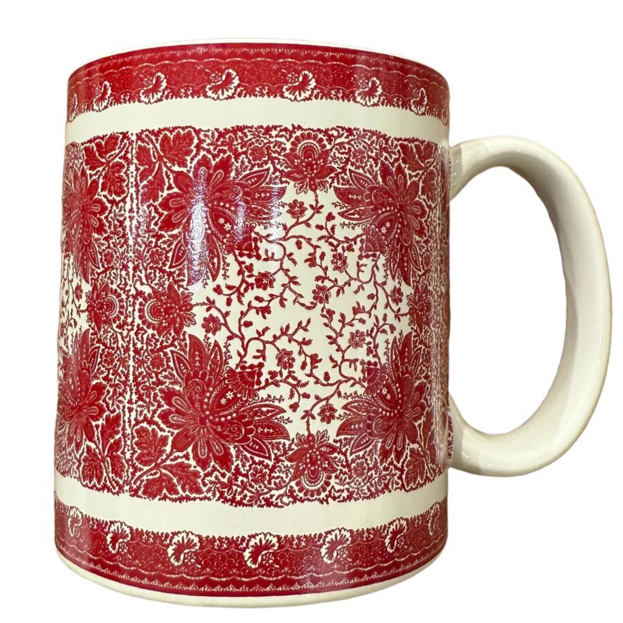 Patchwork Red Bandana Coffee Mug - Set of 8 - Thumbnail 2