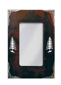30" Pine Tree Hall Mirror - Burnished - Ozark Cabin Décor, LLC