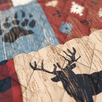 Woodland Patch Quilted Bedding Set Detail