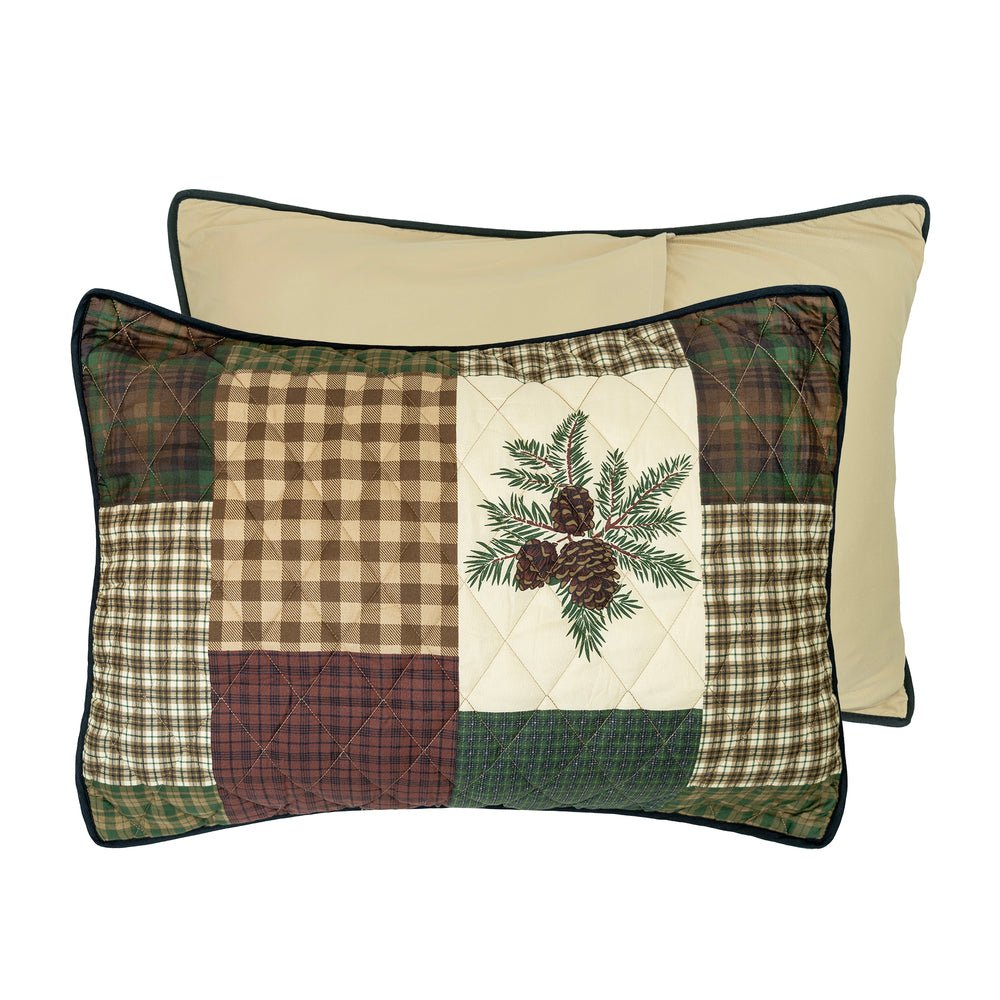 Pine Panels Reversible Quilted Bedding Set - 3 Sizes - Ozark Cabin Décor, LLC