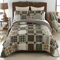 Pine Patch 3 - Pc Quilted Set - Cal King - Ozark Cabin Décor, LLC