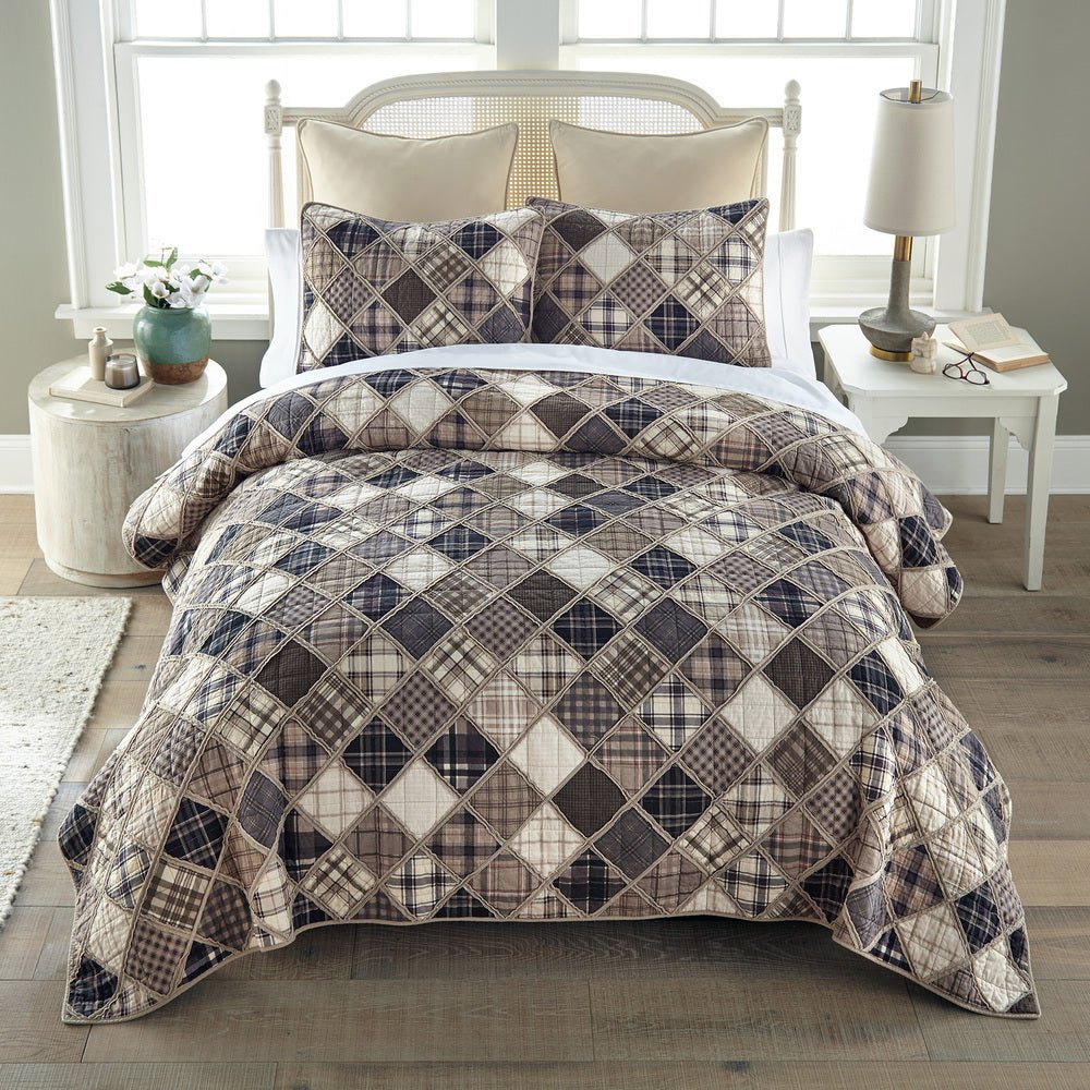 Driftwood Cotton 3-Pc Quilt Set - Thumbnail 2