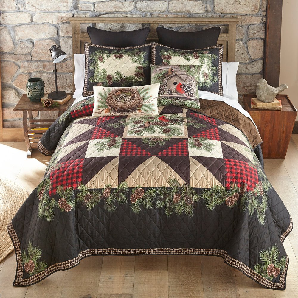 Cardinal Pine 3-Piece Quilted Bedding Set - Thumbnail 3