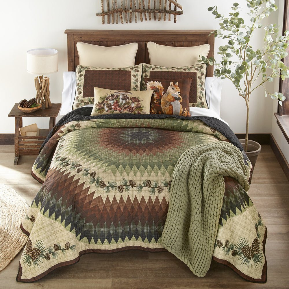 Pine Circle 3-Piece Quilt Set